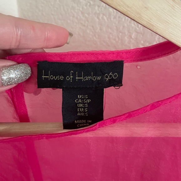 House of Harlow 1960 Pink Sheer Blouse - Picture 6 of 8